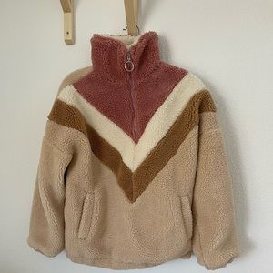 Oversized sherpa jacked